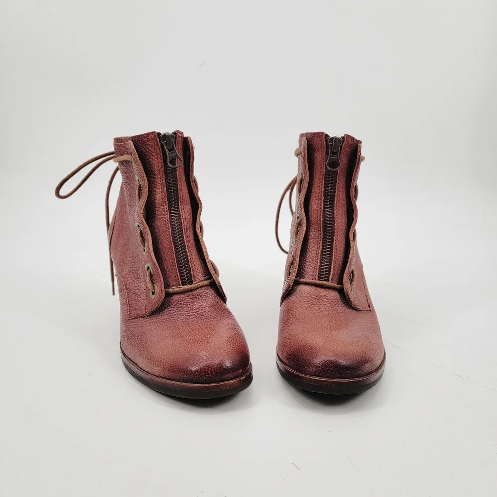 Kork Ease Kalpana Granny Lace Up Leather Boots Size 8 Brown Acadmia Romantic - Picture 2 of 16